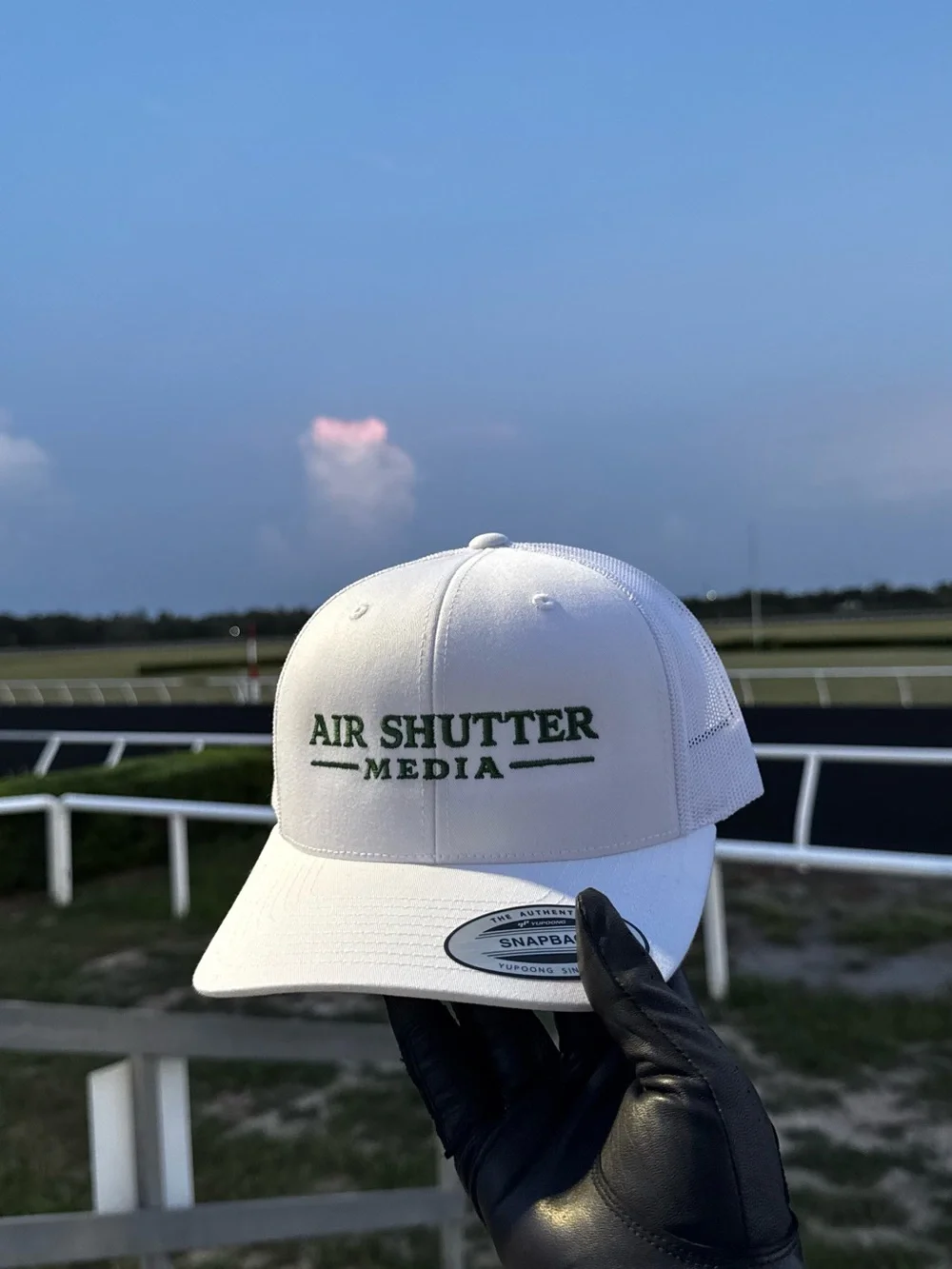 Air Shutter Media White Snapback Hat